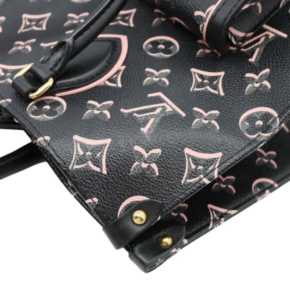 Louis Vuitton  Onthego MM Fall For You Monogram Canvas Tote Bag Black - Picture 6 of 11